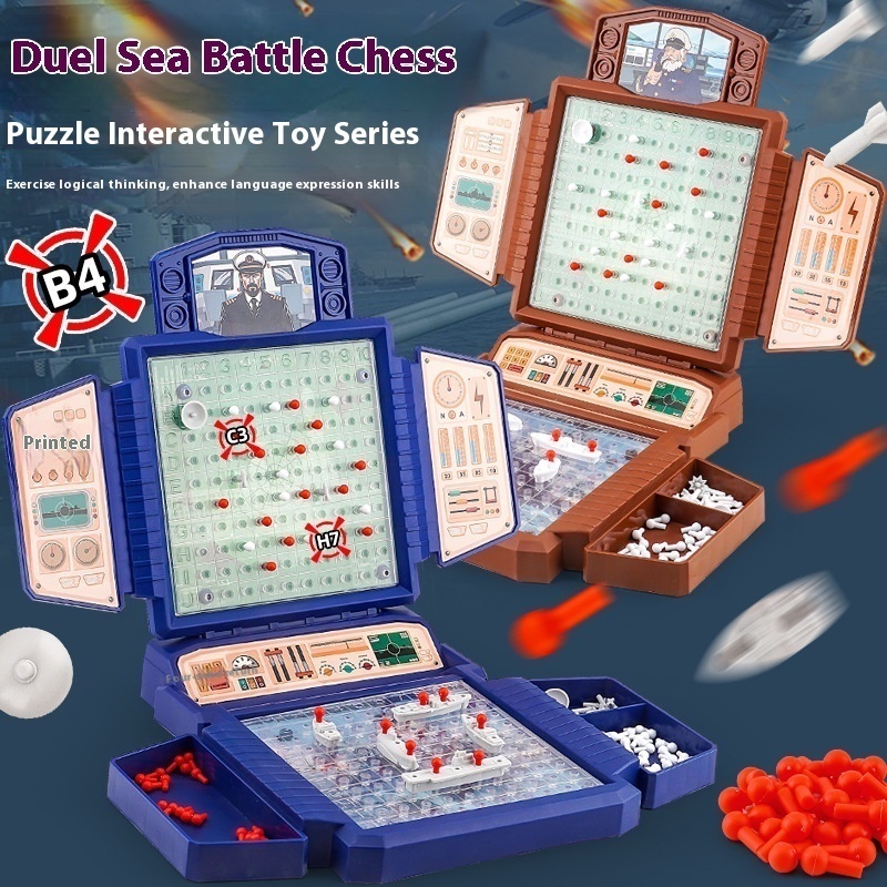 Puzzle Children's Naval Warfare Warship Chess Strategy Game Toy Aviation Battle Interactive Chess Parent-child Two-person Table Game