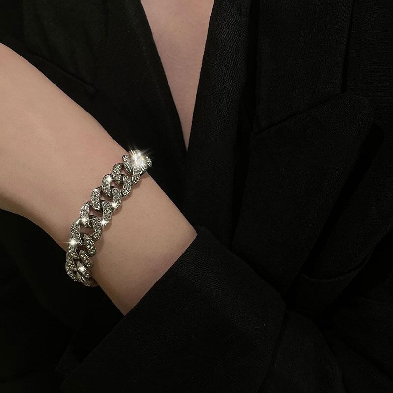 Elegant Minimalist Niche Diamond-Set Bracelet,Street Cooly Bracelet