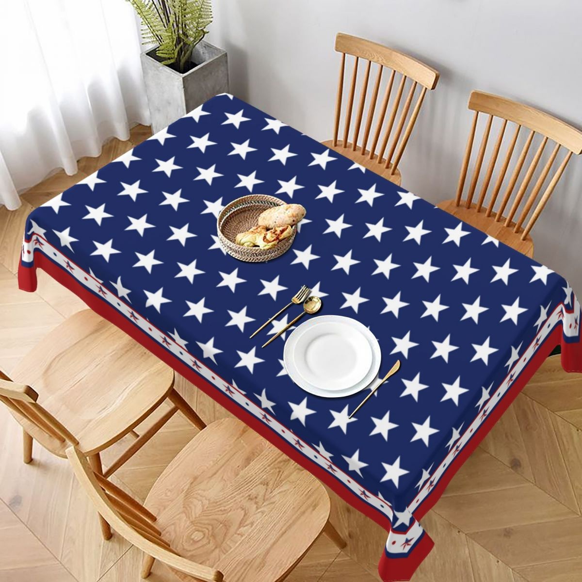 Independence Day Tablecloth Waterproof Oxford Cloth Table Table Flag Party Tablecloth
