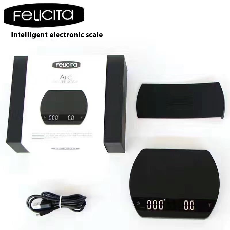 Felicita Smart Electronic Coffee Scale Bluetooth Italian Hand-pour Electronic Scale Bar Electronic Scale Rechargeable Coffee Scale