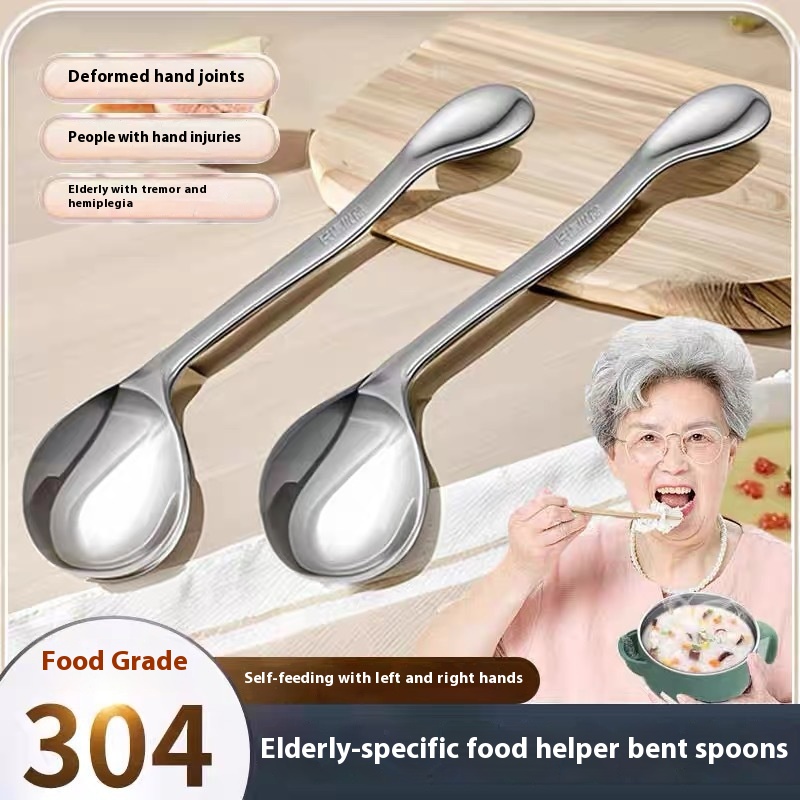 Elderly People's Food-Assisting Elbow Spoon For Bedridden Feeding, Auxiliary Elbow Spoon For Stroke And Hemiplegic Disabled People, Elbow Spoon For Hand Injured Patients