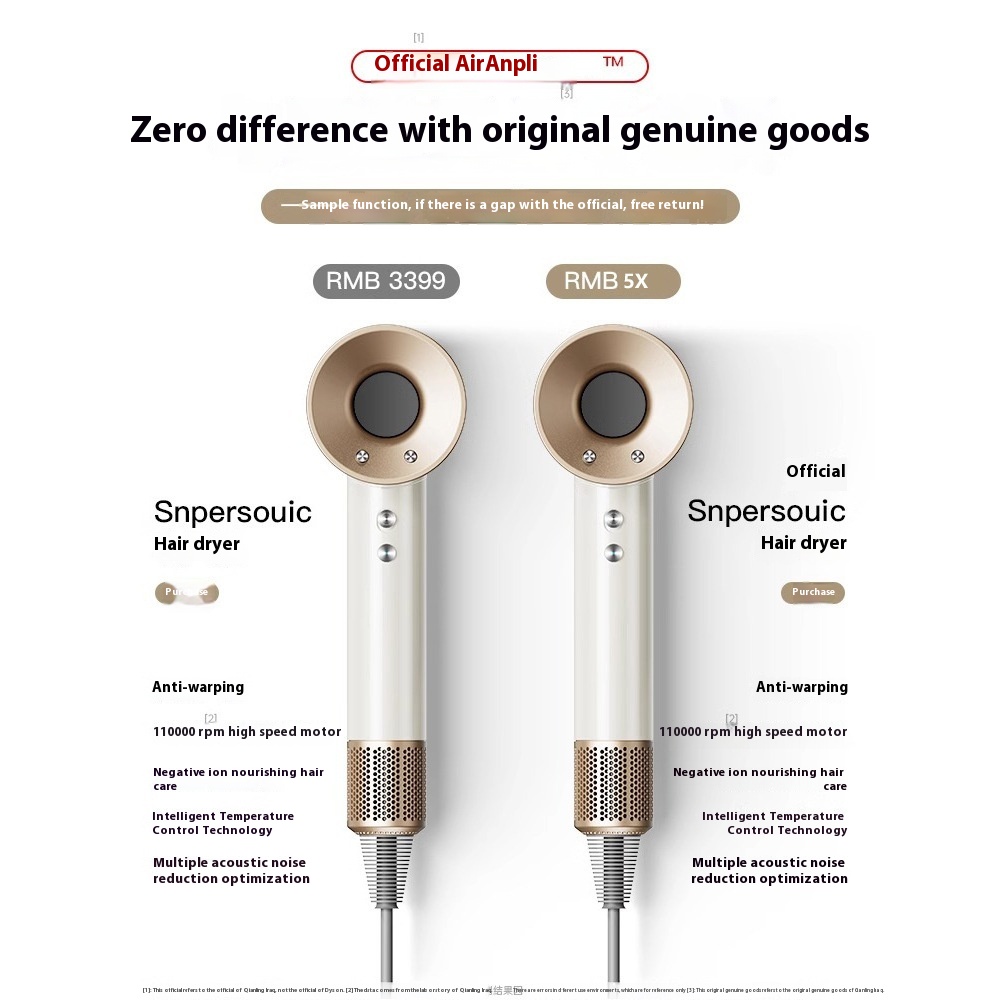 Foreign Trade Export Taiwan US 110V Hair Dryer Hong Kong English 220V Negative Ion Hair Care Home Huaqiang North