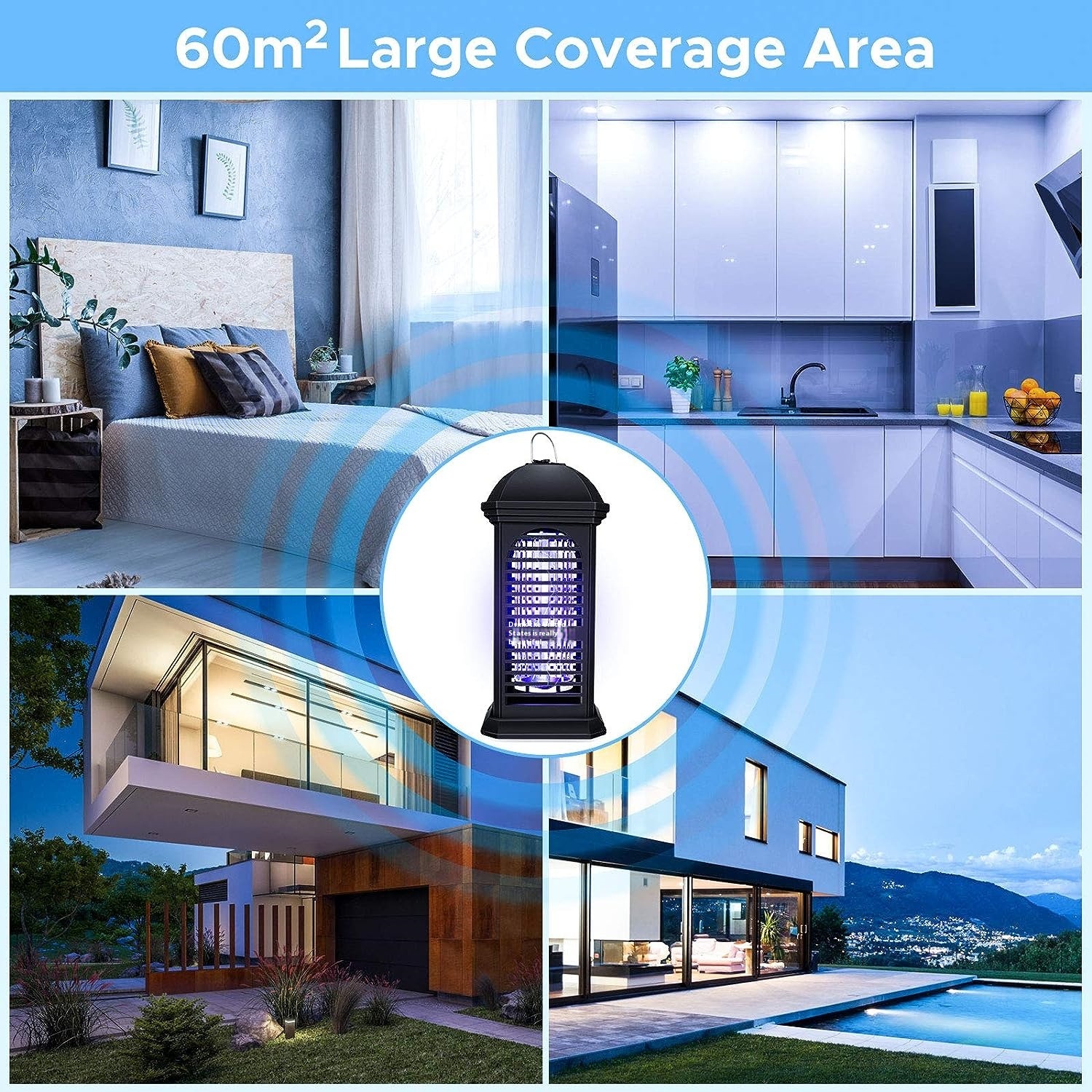 Electric Shock Mosquito Killer Lamp Household Photocatalyst Mosquito Killer UVLight Electricect Killer Outdoor Mosquito Killer