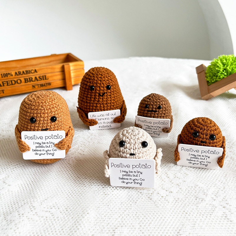 's Hand-woven Positive Energy Potato Dolls Funny Expression Package Pendants Ornaments Foreign Trade