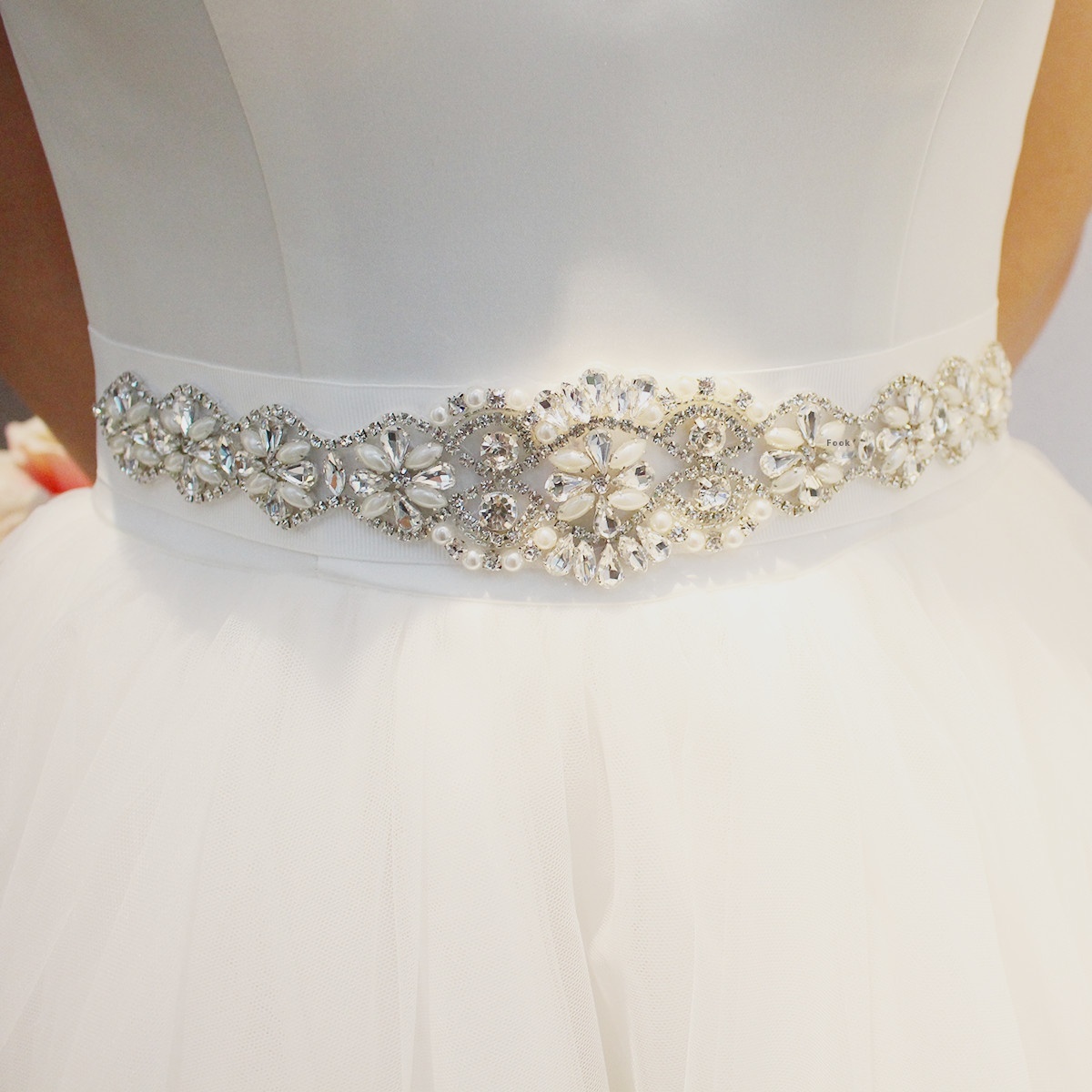 Y005 Handmade Bridal Wedding Dress Rhinestone Belt Pearl Rhinestone Combined Waist Seal Dress Accessories Wedding Photography Accessories