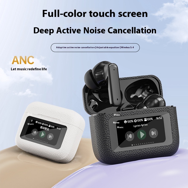 Private Model Smart Full Color Touch Screen Noise Reduction Headset Long Endurance Headset JM21 Wireless Bluetooth Headset