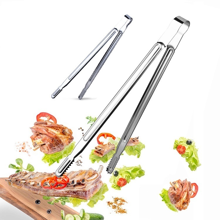 Food Clip Stainless Steel Barbecue Clip Bar Ice Cube Clip Kitchen Bread Clip Buffet Extended Steak Barbecue Clip