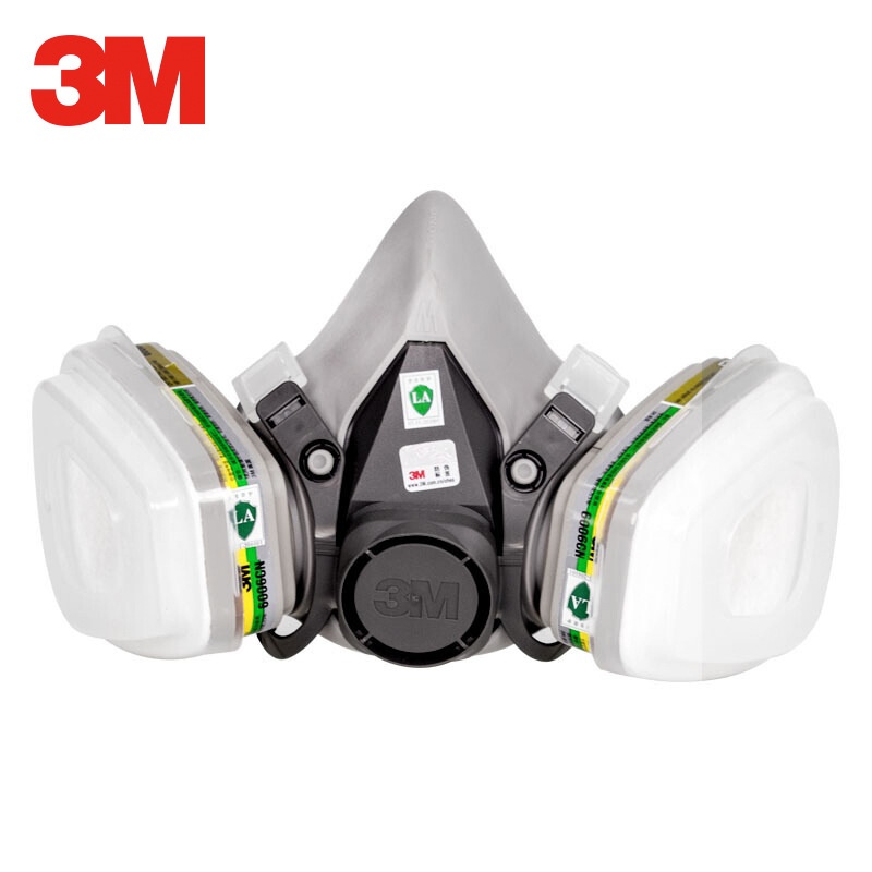 3 M6200 With6006 Gas Mask Methylamine Anti-formaldehyde Anti-hydrogen Fluoride Organic Vapor Ammonia Spray Paint Mask