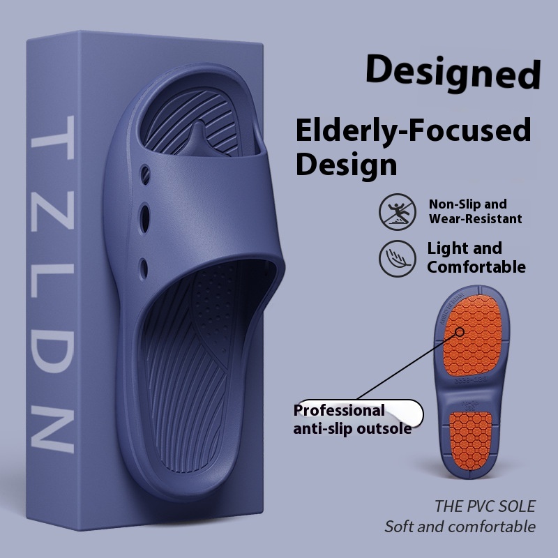 Non-Slip Slippers For The Elderly Men's Summer Indoor And Outdoor Home Bathroom Bathing Slippers Women's Style
