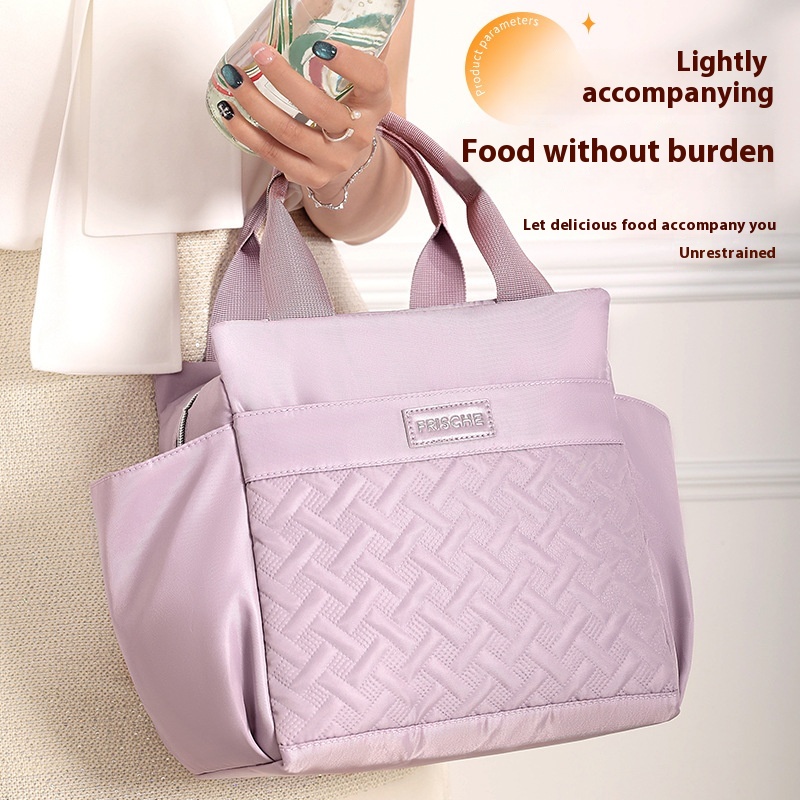 Ode Fashion Ulation Bag Lunch Bag Large Capacity Work Portable Lunch Box Bag Student Portable Picnic