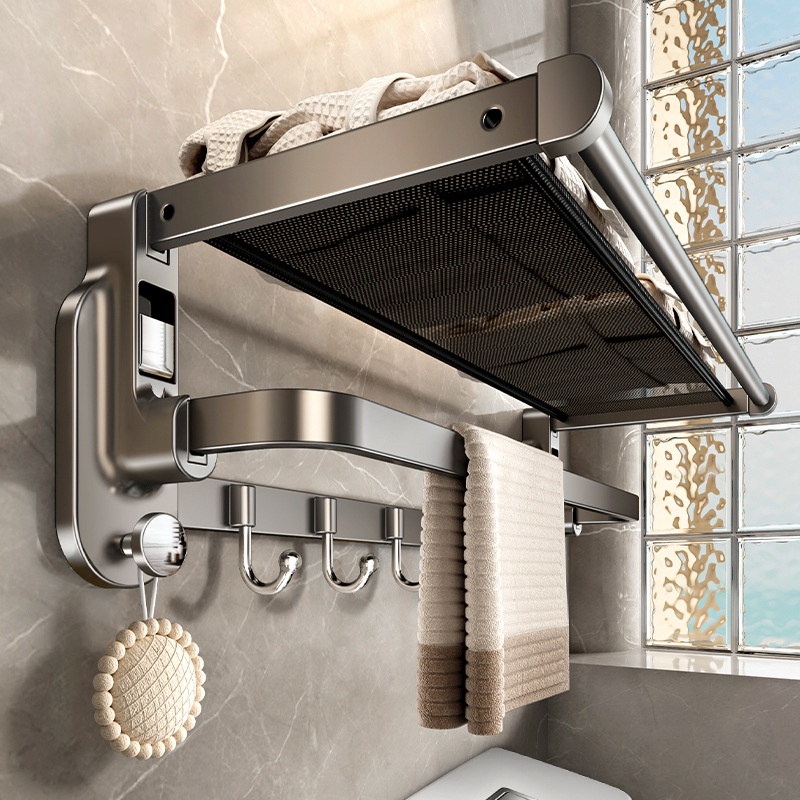 Suction Cup Towel Rack For Bathroom, Integrated Bathroom Towel Holder, Toilet Washroom Towel Hanger