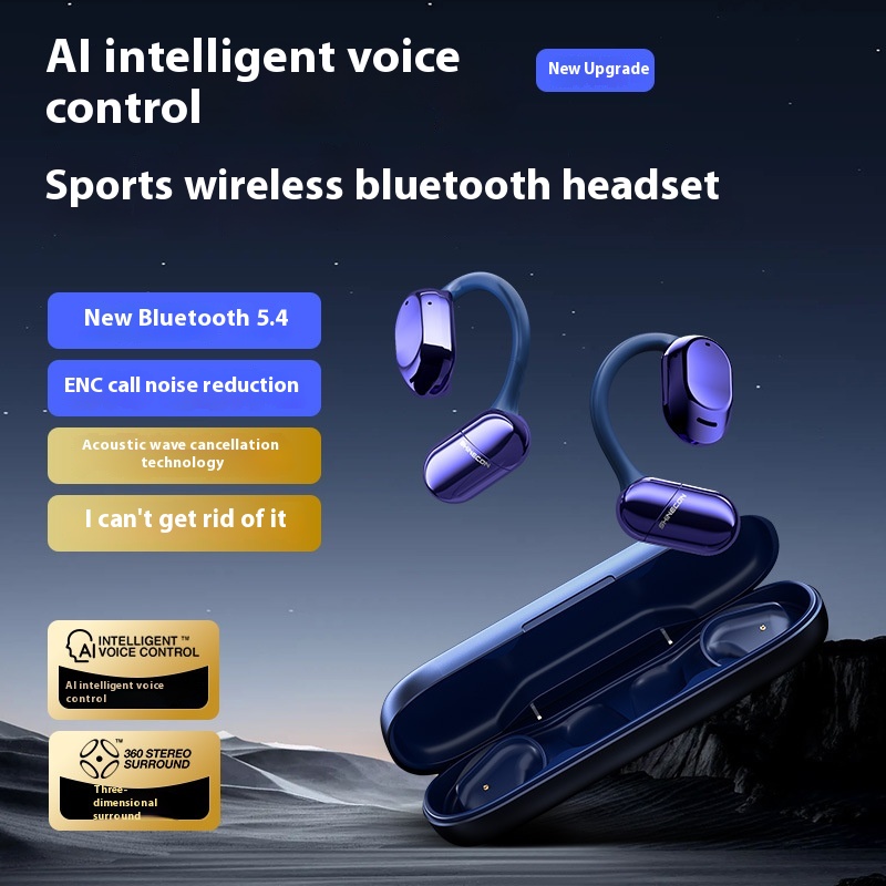 AI Intelligent Translation Bluetooth Wireless Headset QH-101 Private Model Long Endurance Noise Reduction Bluetooth Headset