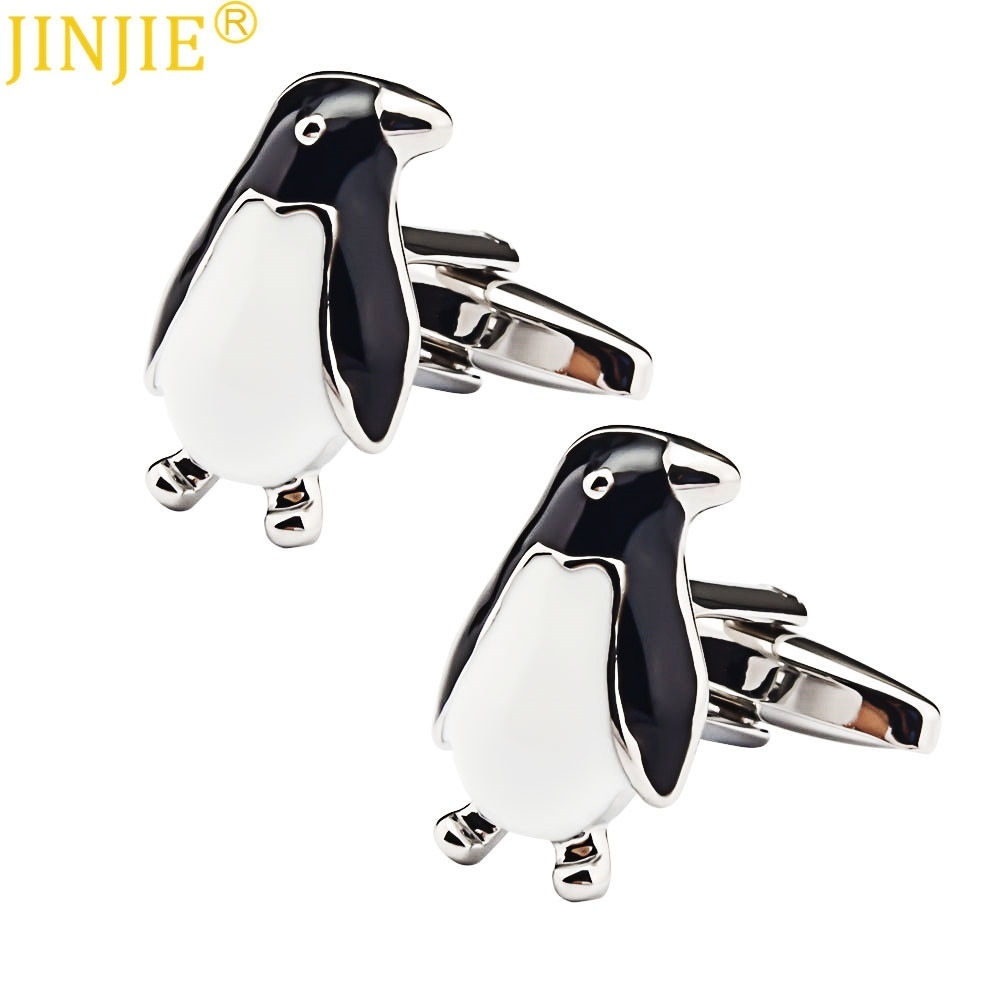 High-end Oil-drip Paint Penguin Metal Cufflinks Foreign Trade Men's French Shirt Cufflinks