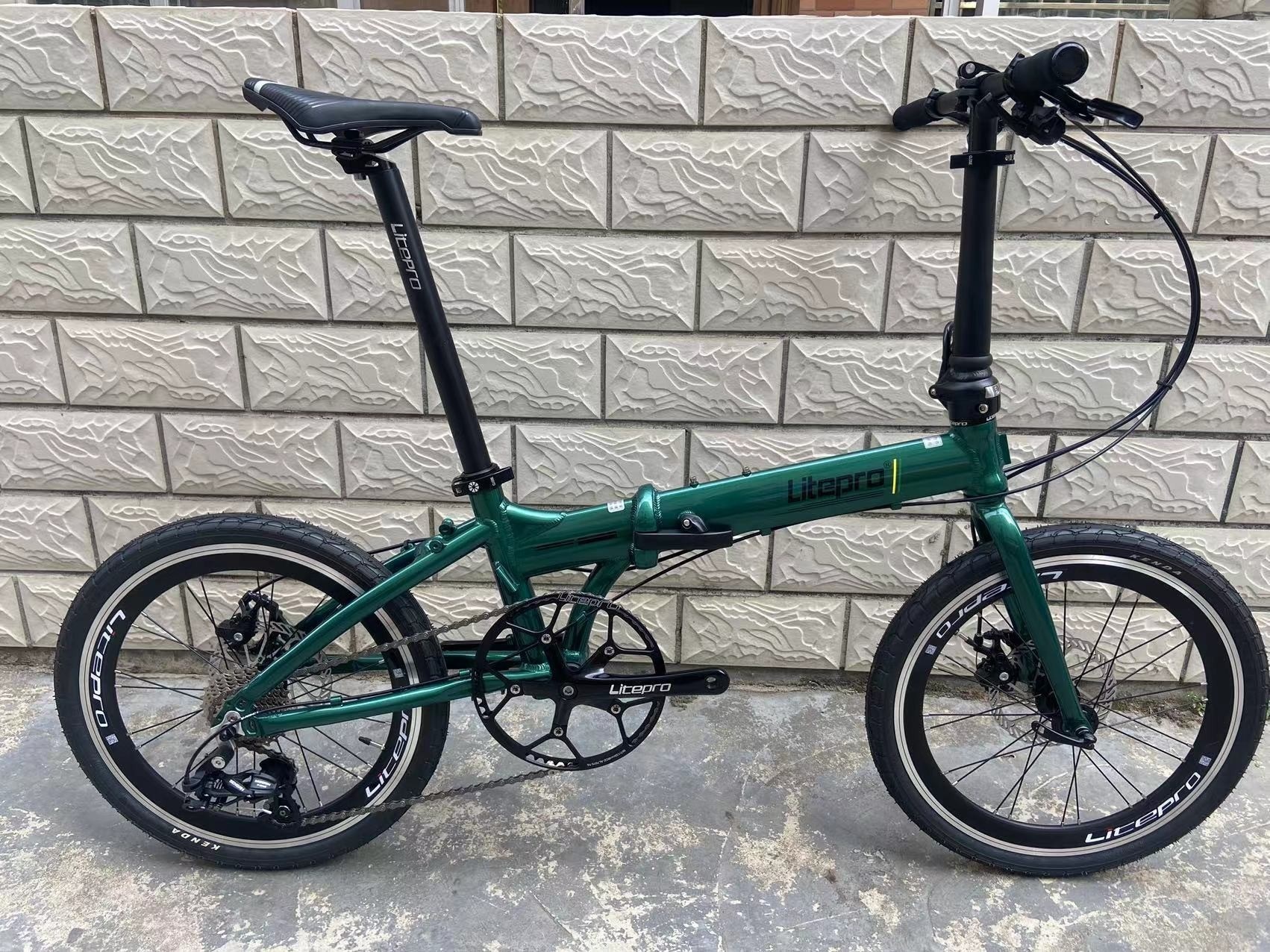 Litepro20-inch406 Folding K B A083 Same Classic D8 Folding Bike10-speed Bicycle Aluminum Alloy Disc Brake