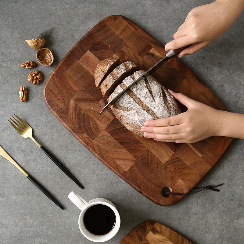 Acacia Wood Cutting Board:Imported Solid Wood Chopping Board For Home,Fruit Cutting,Kitchen Cutting Board