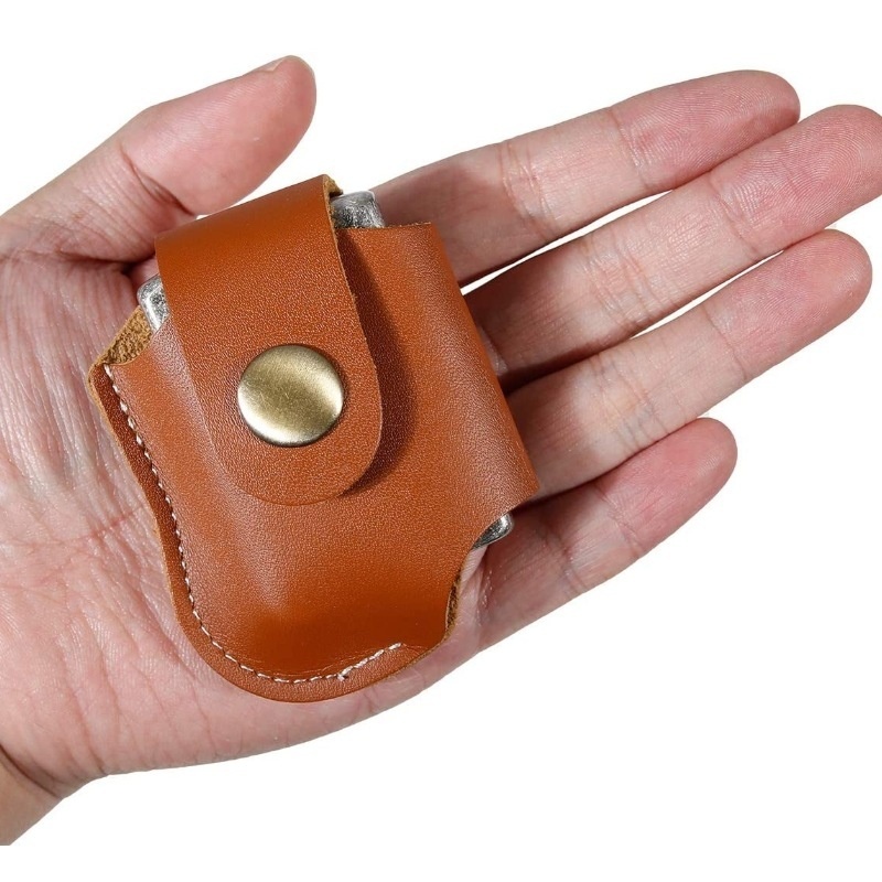 Portable Waist Lighter Leather Case Kerosene Lighter Case Conventional Oil Machine Protective Case