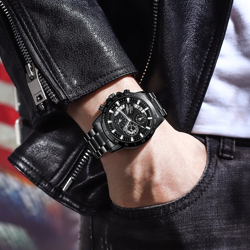 Men's Mechanical Watch-Skeleton Design,Fully Automatic,Waterproof With Luminous Quartz Features