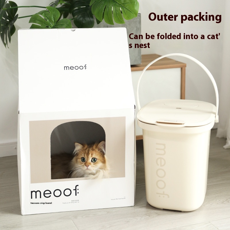 Meoof Vacuum Food Storage Barrel Vacuum Moisture-proof Seal Large Capacity Storage Cat Food Barrel Dog Food Barrel Pet Supplies