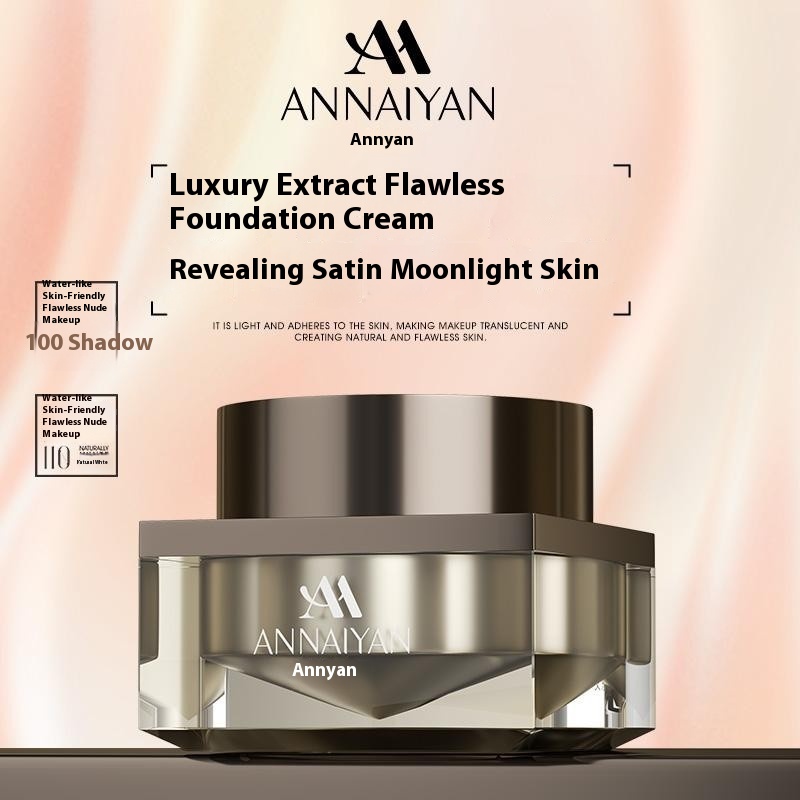 Annai Yan Luxury Extract Clear And Flawless Foundation Cream Hydrating And Moisturizing Natural Lightweight And Long-lasting Natural Foundation Liquid