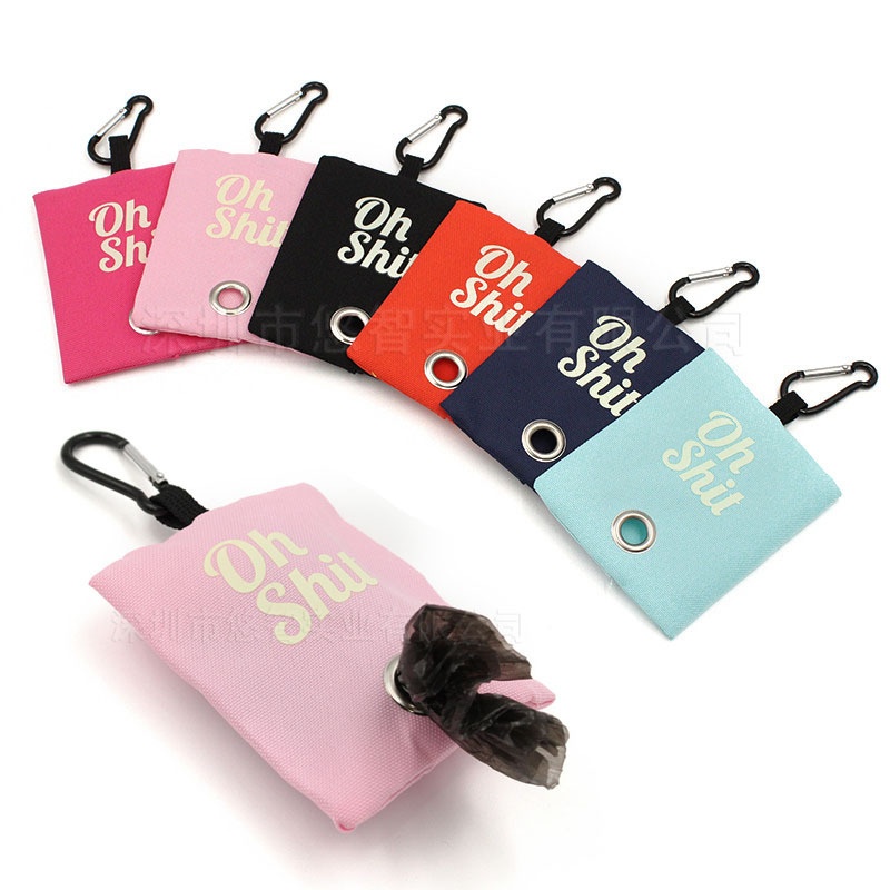 Pet Garbage Storage Bag Canvas Dog Poop Picker Waist Hanging Pet Garbage Bag