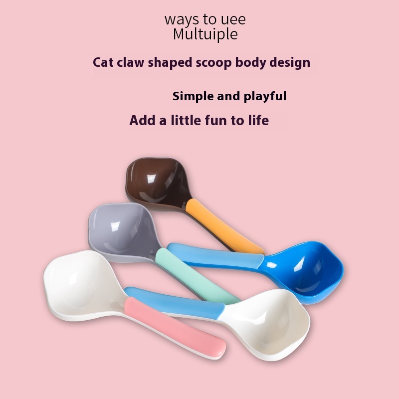 Cat Food Spoon Pet Dog Food Spoon Color Matching Diamond Cat Food Shovel Direct Cat Food Spoon