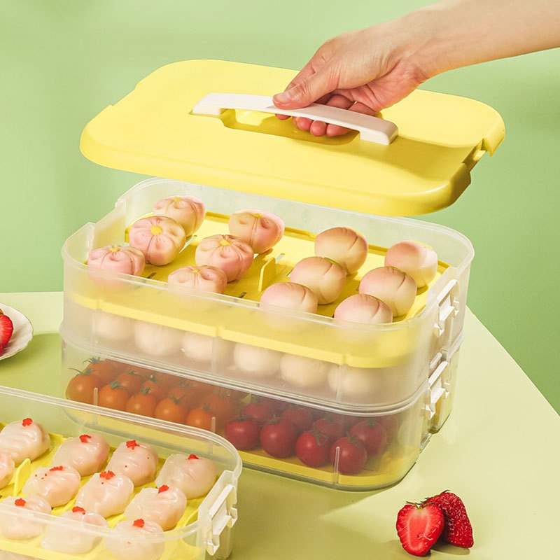 Dumpling Storage Box,Dumpling Box,Quick-frozen Dumpling Box,Freezer Box,Large-capacity Wonton Box,Portable Fresh-keeping Box