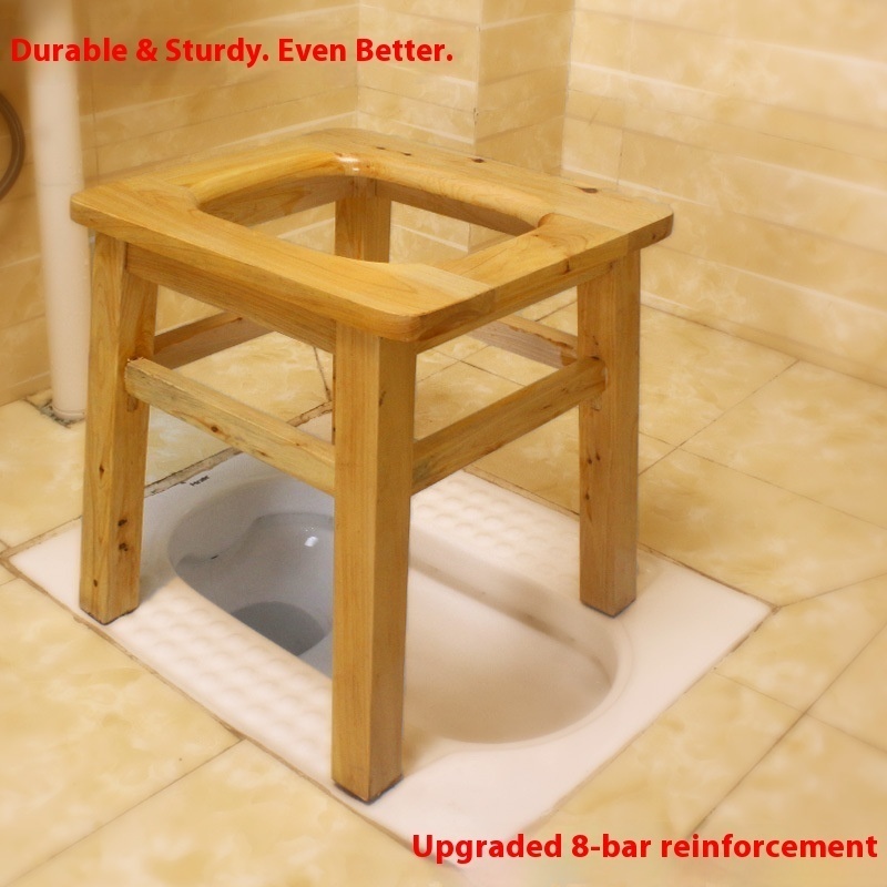 Toilet Toilet For The Elderly Household Pregnant Women's Mobile Toilet Toilet Pit-to-Patient Portable Solid Wood Toilet Chair