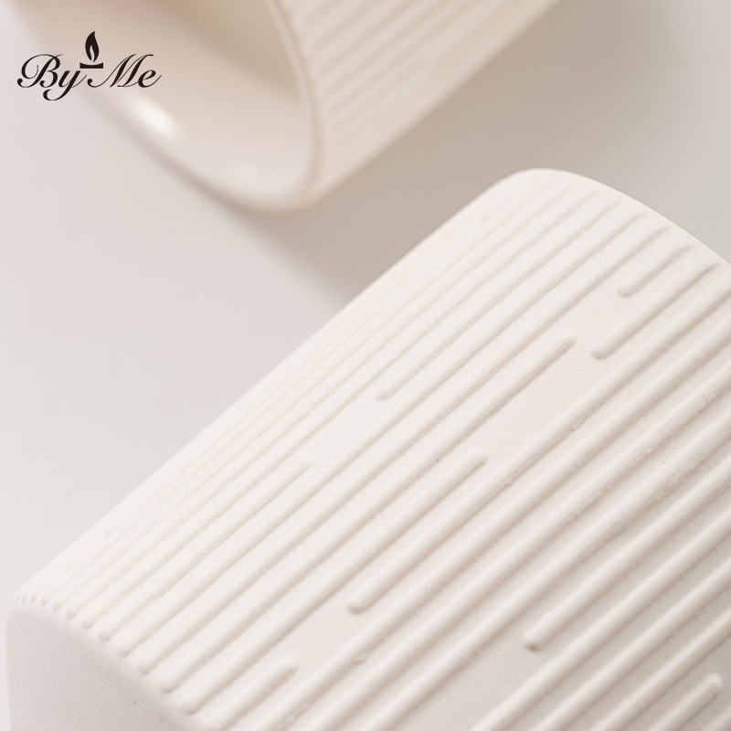 B Y M E Meteor Pattern Ceramic Cup Yihe Osmanthus Aromatherapy Candle Wood Wick Scented Candle Niche High-end Christmas Gift - 3