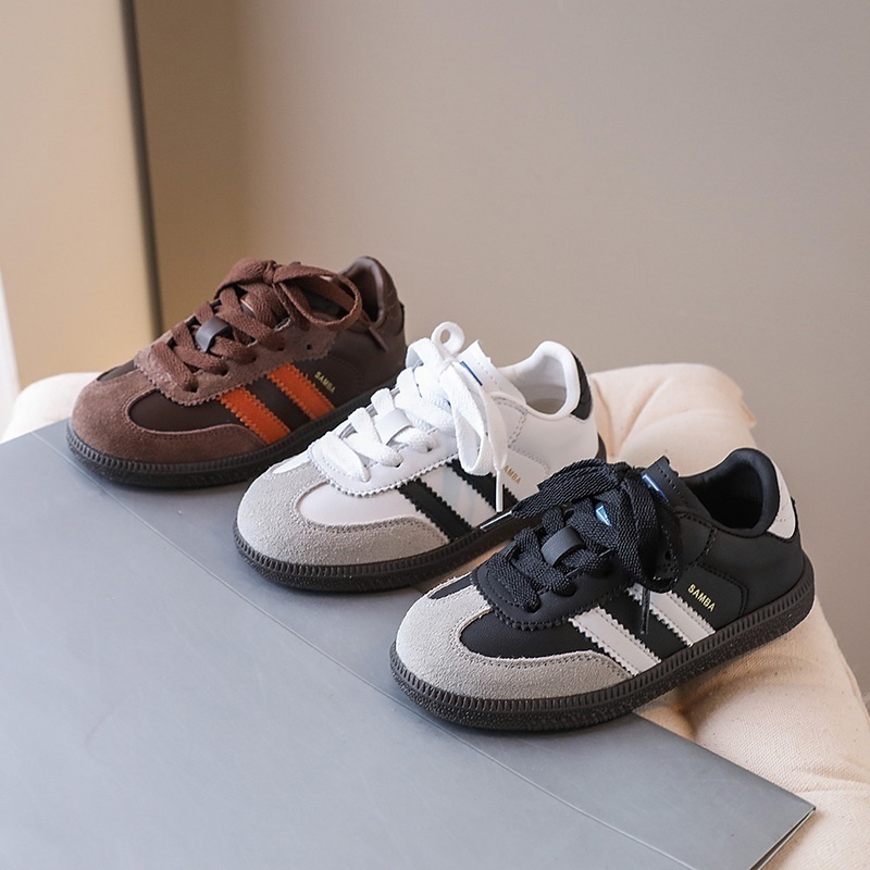 Children's Shoes Spring And Autumn Children's Sneakers Simple And Versatile Boys'German Training Shoes Grinding Stickers Put On And Take Off Girls'Casual Shoes