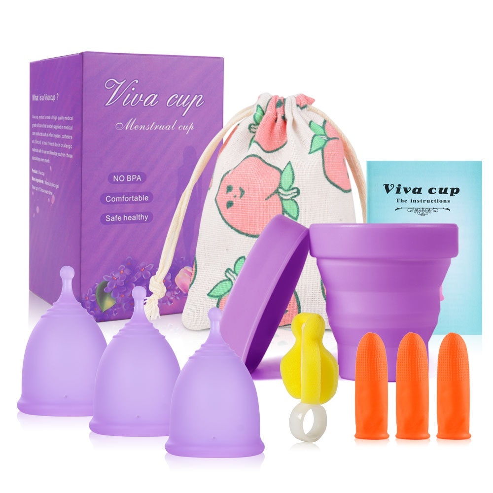 Menstrual Cup Reusable Menstrual Cup Leak-proof Silicone Moon Cup Foldable Cleaning Cup Menstrual Cup