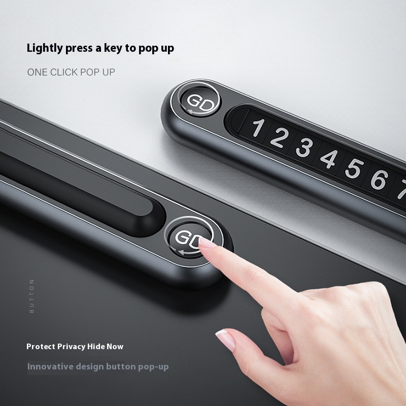 Temporary Parking Sign Luminous Car Moving Number Plate Car Metal Luminous Moving License Plate Hidden Car Parking Sign