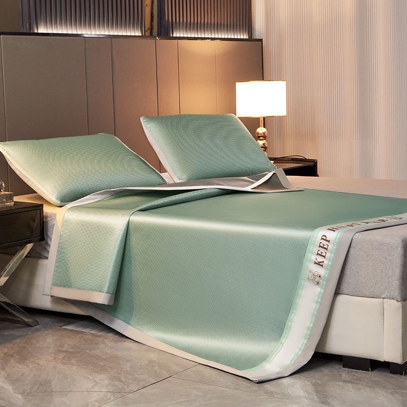 Ice Silk Mat Three-piece Set Summer Home Air-conditioning Soft Mat