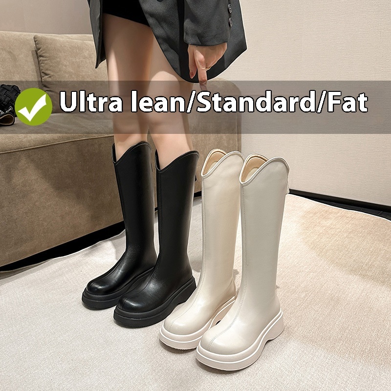 Knight Boots Women's Thick Legs Large Tube Circumference Long Boots Fat Mm Long Boots High Boots Fat Girl Large Size Women's Boots41 Boots - 2
