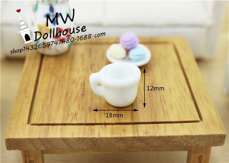 52 DOLLHOUSEMiniature Food Play Cup Model Doll House Accessories Mini Ceramic Cup Tea Cup C4011