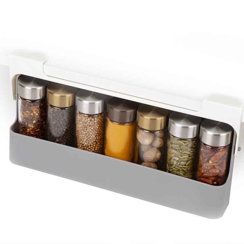 Household Seasoning Bottle Storage Rack Kitchen Seasoning Bottle Seasoning Box Hanging Non-Punch Seasoning Jar Seven-in-One Storage Rack