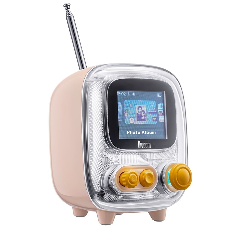 Divoom Dot Sound Album Lyrics Speaker Small TV Wireless Bluetooth Audio Retro Radio Desktop Birthday
