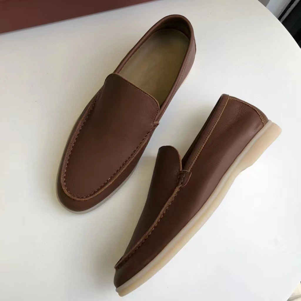 Loafers Men's Plus Size Flat Slip-on Casual Lp Peas Shoes Foreign Trade Leather Shoes Over Plus Size