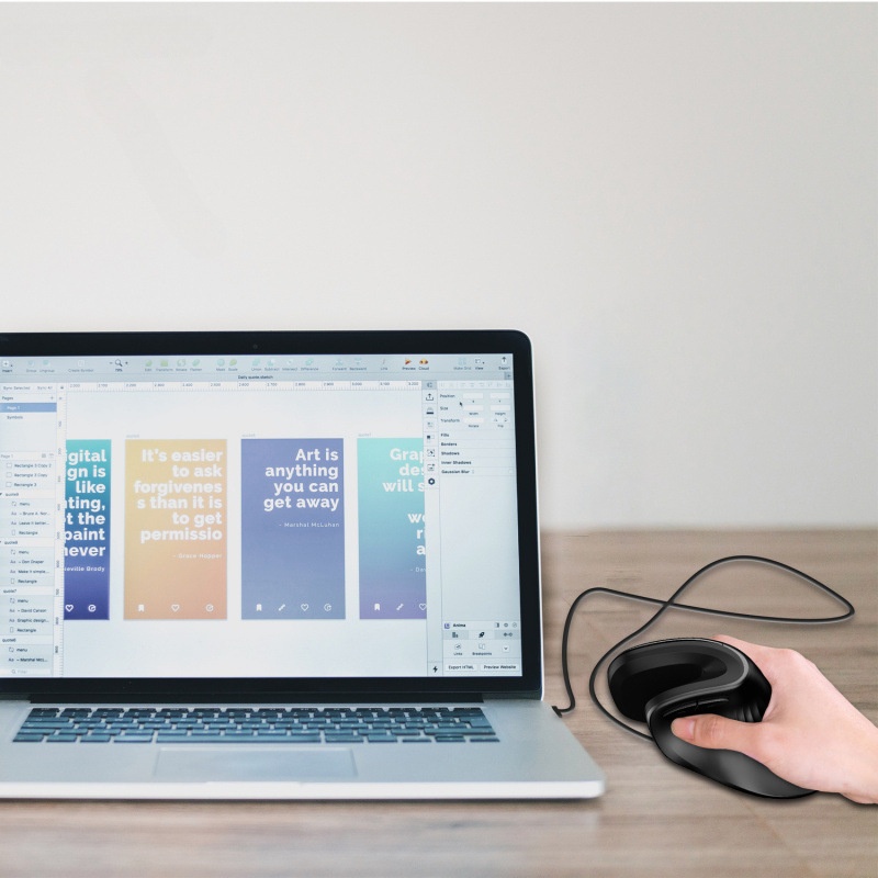 Mouse Hand Ergonomic Multifunctional Vertical Wired Wireless Universal Stereo Silent Mouse