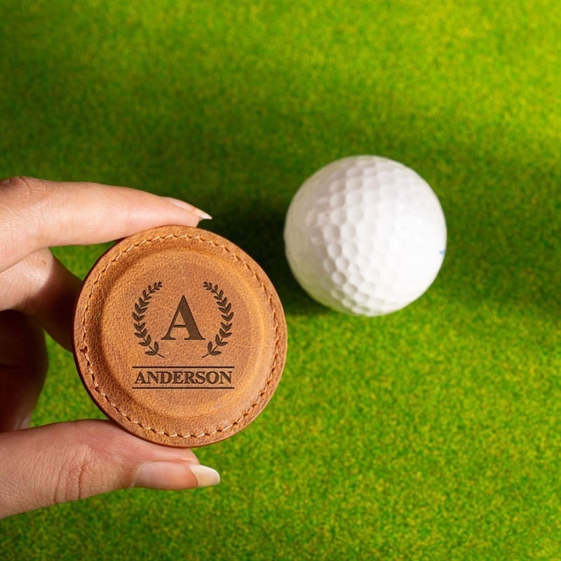 DIYPersonalized Letter Leather Golf Marker Leather Golf Marker Pen2 Golf Marker