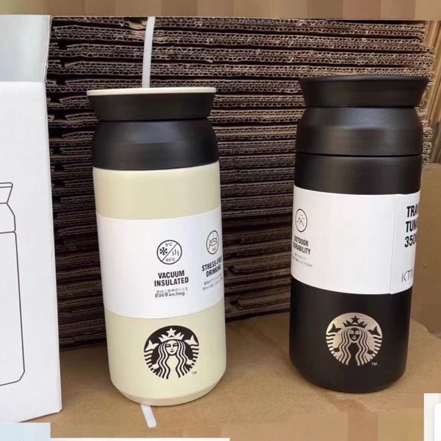 Star Dad Stainless Steel 304 Thermos Cup Coffee Cup Tea Separate Cup Measurable Capacity 400ml