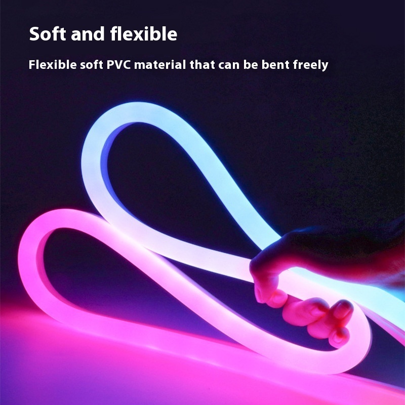 Magic Neon Flexible Light Strip Suit Low Voltage 24vLEDRGB Light Bar Outdoor Billboard Word Modeling Light Bar