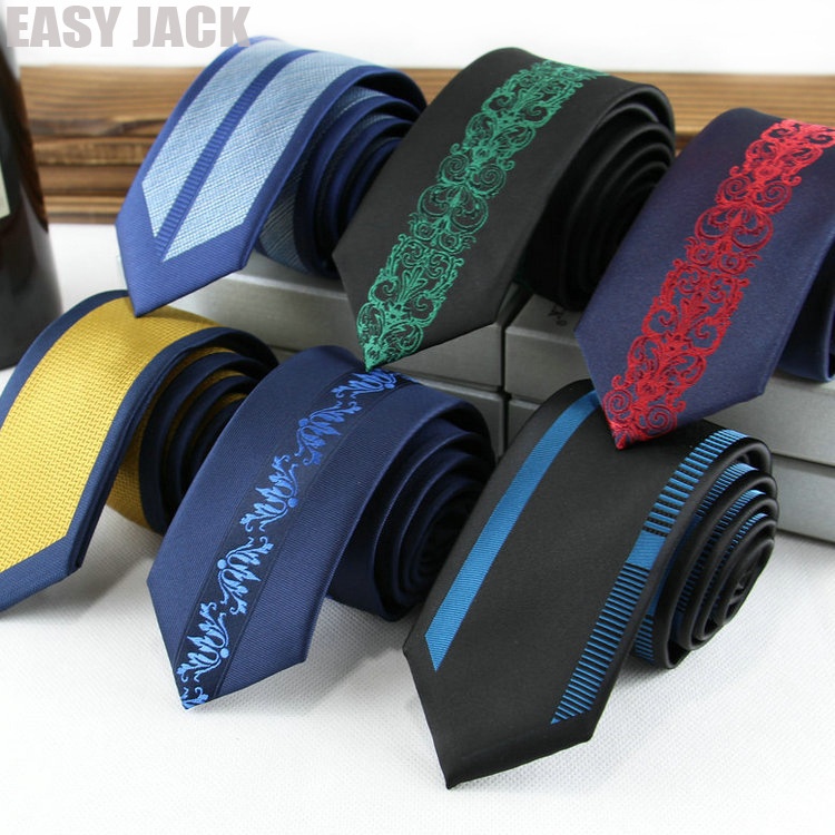 Men's Tie Narrow Casual Fashion Polyester Silk Jacquard6cm Striped Tie