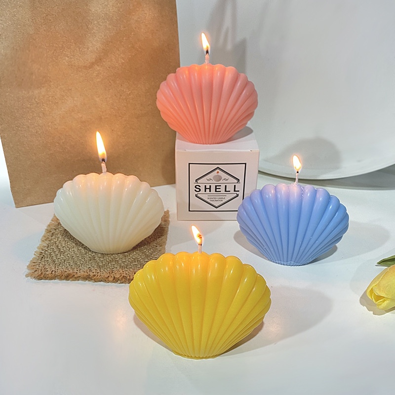 Korean Niche Creative Shell Candle Small Fresh Handmade Souvenir Smokeless Aromatherapy Candle Photo Props - 3