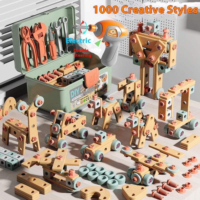 Multifunctional Children's DIYSimulation Repair Disassembly Assembly Screw Tool Puzzle Play House Toy Electric Drill Suit