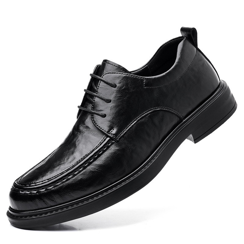 Business Formal Men's Leather Shoes Men's British Leather Shoes Casual Increased 8CM Wedding Groom Shoes A Generation Of Hair