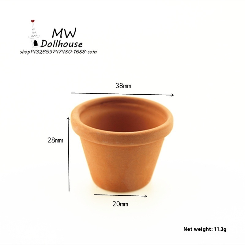 52 DOLLHOUSEMiniature Food Play Scene Model Dollhouse Accessories Mini Ceramic Flower Pot C5037