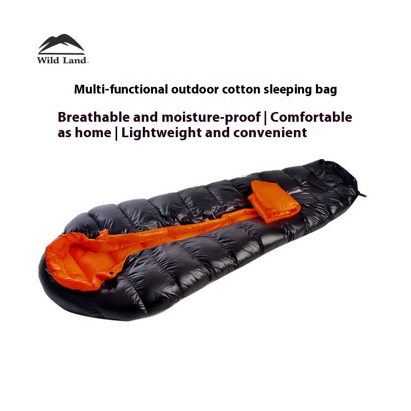 Autumn Field Down Sleeping Bag Outdoor Adult Thick Duck Down Sleeping Bag Spring Summer Autumn Winter Camping Down Bag