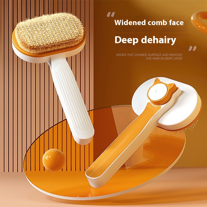 Cat Comb To Remove Loose Hair Needle Combing Brush Cat Long-haired Cat Special Dog Hair Cleaner Cat Artifact Pet Supplies