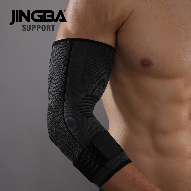 JINGBAElbow Pads Outdoor Sports Fitness Basketball Weightlifting Pressure Running Cycling Protective Gears
