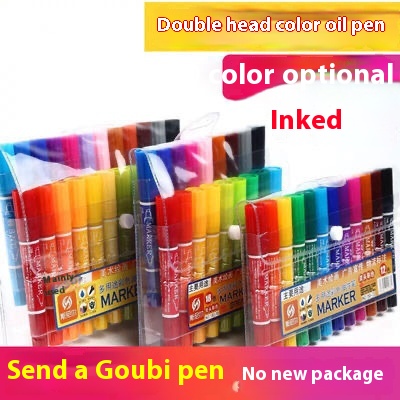 Snier Marker Single18-color24-color Oil-based Pen Large Double-head Single-color Marker Thick Double-head POPMarker Pen